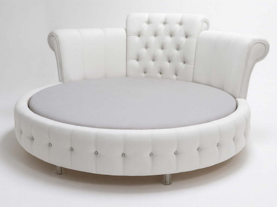 Круглая кровать Sleepart Баронте по цене от 85 000 ₽ , стиль восточный, ампир, барокко, рококо, королевский, цвет бежевый, белый 4 | Круглые кровати