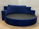 Круглая кровать Sleepart Бостон по цене от 80 000 ₽ , стиль восточный, ампир, барокко, рококо, цвет синий 2 | Круглые кровати