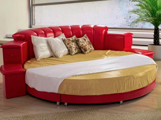 Круглая кровать Sleepart Ванкувер по цене от 80 000 ₽ , стиль восточный, ампир, барокко, рококо, королевский, цвет красный 1 | Круглые кровати