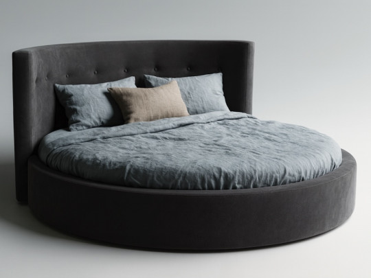 Круглая кровать Sleepart Вива SleepArt, стиль восточный, ампир, барокко, рококо, цвет черный