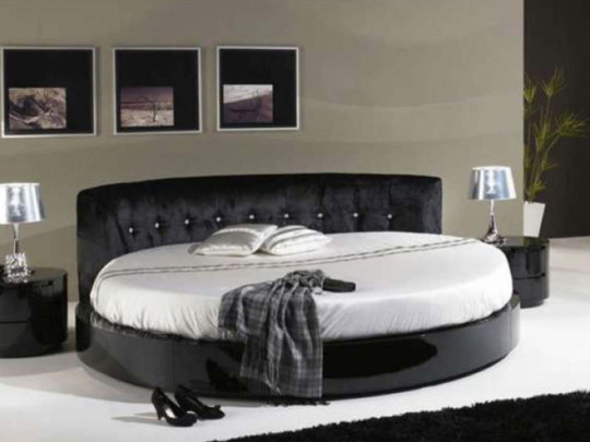 Круглая кровать Sleepart Вива по цене от 73 000 ₽ , стиль восточный, ампир, барокко, рококо, цвет черный 1 | Круглые кровати