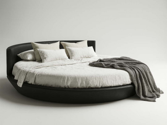 Круглая кровать Sleepart Вирджиния SleepArt, стиль восточный, ампир, барокко, рококо, цвет серый