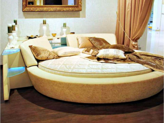 Круглая кровать Sleepart Висалия SleepArt, стиль восточный, ампир, барокко, рококо, цвет бежевый