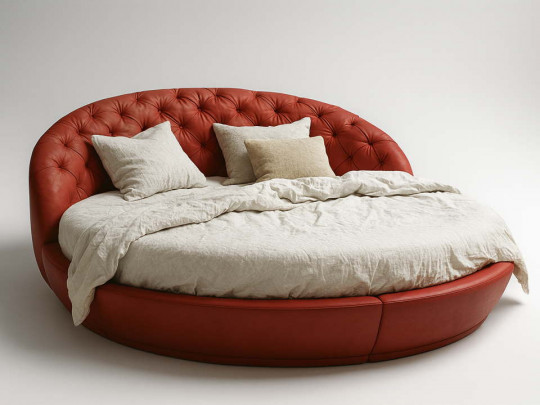 Круглая кровать Sleepart Гранде SleepArt, стиль восточный, ампир, барокко, рококо, цвет красный
