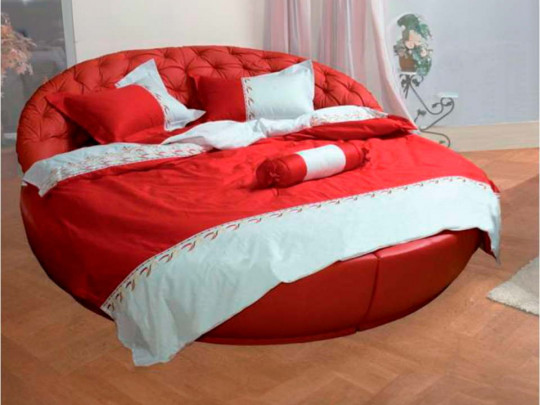 Круглая кровать Sleepart Гранде по цене от 77 000 ₽ , стиль восточный, ампир, барокко, рококо, цвет красный 1 | Круглые кровати