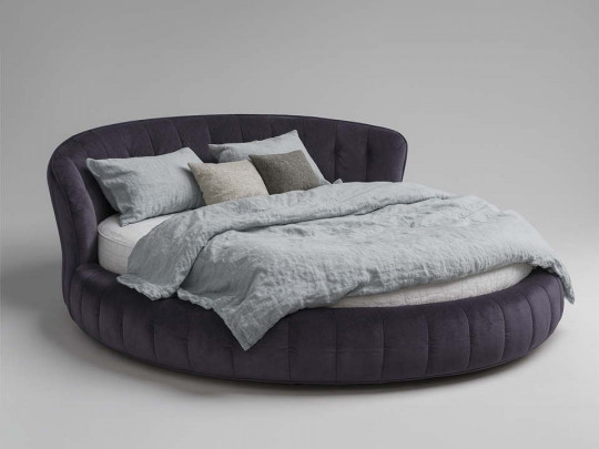 Круглая кровать Sleepart Дейли SleepArt, стиль восточный, ампир, барокко, рококо, цвет коричневый, черный