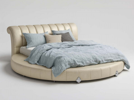 Круглая кровать Sleepart Дельвенто SleepArt, стиль восточный, ампир, барокко, рококо, цвет бежевый