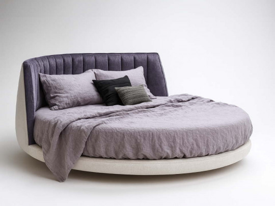 Круглая кровать Sleepart Даллас SleepArt, стиль восточный, ампир, барокко, рококо, цвет бежевый