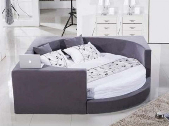 Круглая кровать Sleepart Имперо SleepArt, стиль восточный, ампир, барокко, рококо, цвет серый