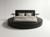 Круглая Кровать Sleepart Каталина SleepArt, стиль современный, цвет черный