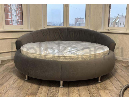Круглая кровать Sleepart Перфето по цене от 72 000 ₽ , стиль восточный, ампир, барокко, рококо, цвет черный 2 | Круглые кровати