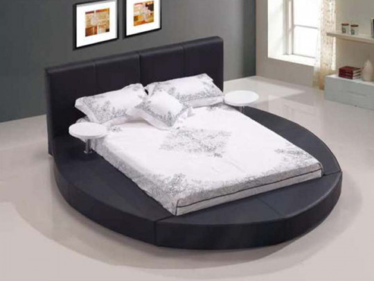 Круглая кровать Sleepart Майами по цене от 77 000 ₽ , стиль восточный, ампир, барокко, рококо, цвет коричневый, черный 1 | Круглые кровати