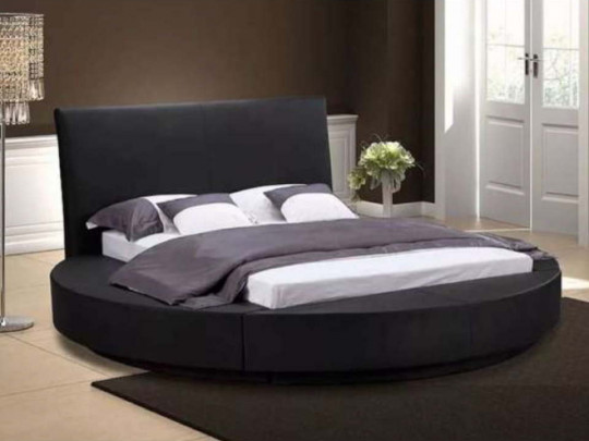 Круглая кровать Sleepart Мичиган по цене от 65 000 ₽ , стиль восточный, ампир, барокко, рококо, цвет коричневый, черный 1 | Круглые кровати