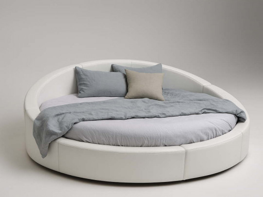 Круглая кровать Sleepart Пасадена SleepArt, стиль восточный, ампир, барокко, рококо, цвет белый