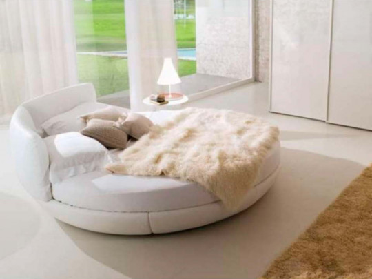 Круглая кровать Sleepart Флорида SleepArt, стиль восточный, ампир, барокко, рококо, цвет белый