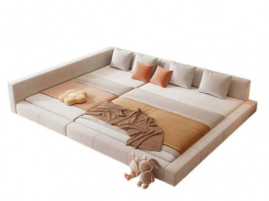 Детская кровать Testiera Дуэт 1 по цене от 46 200 ₽ , стиль современный, цвет бежевый 6 | Детские мягкие кровати