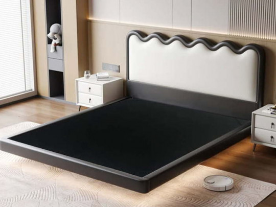 Детская парящая кровать Testiera Линия по цене от 72 100 ₽ , стиль современный, цвет черный, белый 5 | Детские мягкие кровати