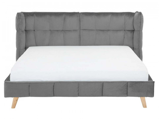 Кровать Testiera Bogota | Кровати с мягкой обивкой - 2 Кровать Testiera Bogota по цене от 49 140 ₽ , стиль скандинавский, цвет серый, темно-серый 2 | Кровати с мягкой обивкой