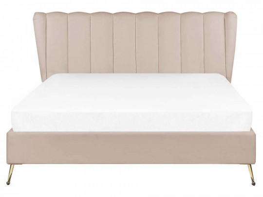 Кровать Testiera Lily бежевый по цене от 49 420 ₽ , стиль скандинавский, цвет бежевый 2 | Кровати с мягкой обивкой