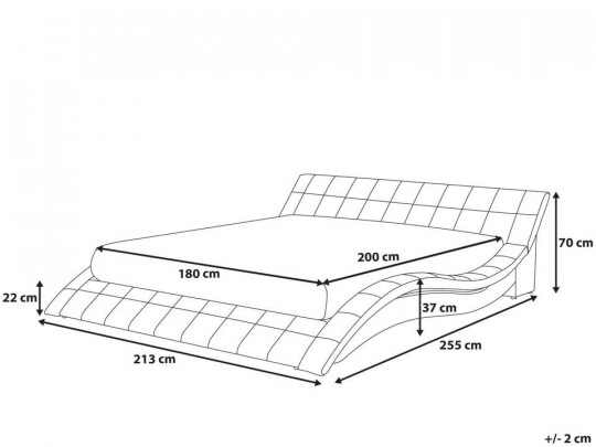 Кровать Testiera Mango по цене от 44 940 ₽ , стиль современный, цвет черный 4 | Кровати с мягкой обивкой