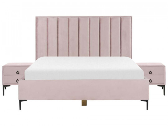 Кровать Testiera Red по цене от 36 680 ₽ , стиль скандинавский, цвет розовый 2 | Кровати с мягкой обивкой