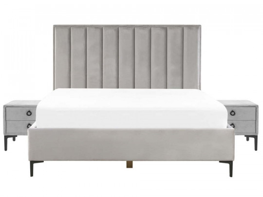 Кровать Testiera Red серый по цене от 36 680 ₽ , стиль скандинавский, цвет серый, светло-серый 1 | Кровати с мягкой обивкой