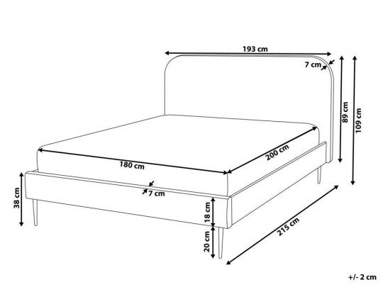 Кровать Testiera Table синий