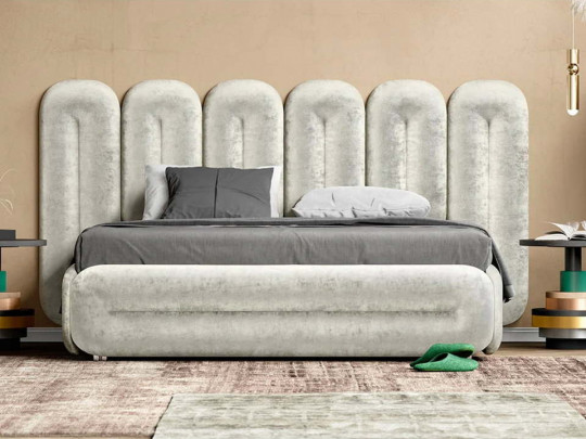 Кровать Testiera Bar 12 по цене от 68 250 ₽ , стиль арт-деко, цвет серый 1 | Кровати