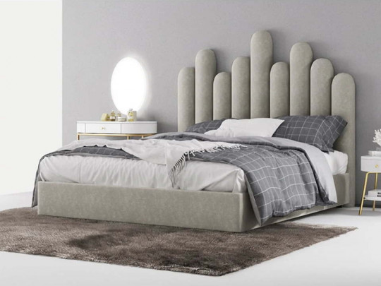 Кровать Testiera Bar 6 | Кровати - 6 Кровать Testiera Bar 6 по цене от 65 250 ₽ , стиль арт-деко, цвет серый 6 | Кровати