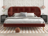 Кровать Testiera Box 10 Testiera, стиль арт-деко, винтажный, цвет бордовый