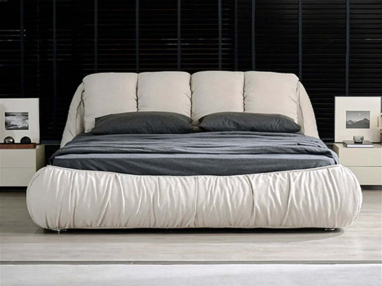 Кровать Testiera Box 12 по цене от 78 250 ₽ , стиль минимализм, цвет молочный, бежевый 8 | Кровати