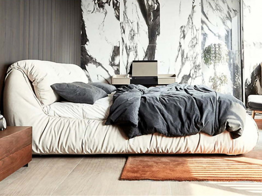 Кровать Testiera Box 12 по цене от 78 250 ₽ , стиль минимализм, цвет молочный, бежевый 5 | Кровати