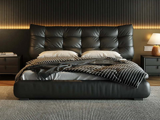 Кровать Testiera Box 16 Testiera, стиль модерн, цвет черный