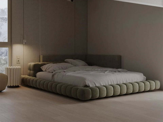 Кровать Testiera Box 23 по цене от 69 250 ₽ , стиль арт-деко, цвет бежевый 5 | Кровати