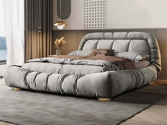 Кровать Testiera Box 8 Testiera, стиль винтажный, цвет серый