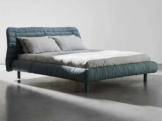 Кровать Testiera Diz 1 Testiera, стиль минимализм, цвет светло-серый