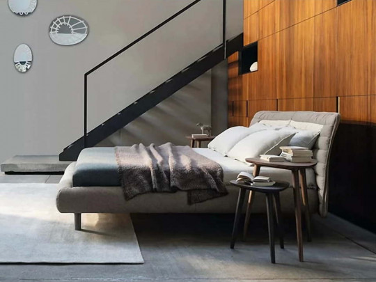 Кровать Testiera Diz 1 по цене от 68 250 ₽ , стиль минимализм, цвет светло-серый 1 | Кровати