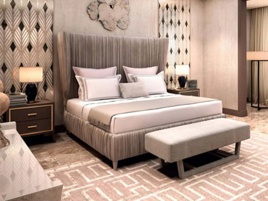 Кровать Testiera Diz 24 | Кровати - 1 Кровать Testiera Diz 24 по цене от 75 250 ₽ , стиль отельный, цвет серый 1 | Кровати