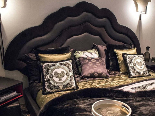 Кровать Testiera Diz 25 | Кровати - 2 Кровать Testiera Diz 25 по цене от 71 250 ₽ , стиль барокко, цвет черный 2 | Кровати