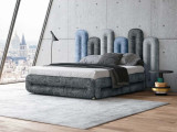 Кровать Testiera Diz 2 Testiera, стиль арт-деко, цвет серый