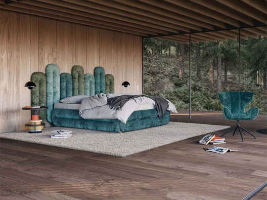 Кровать Testiera Diz 2 по цене от 68 250 ₽ , стиль арт-деко, цвет серый 3 | Кровати