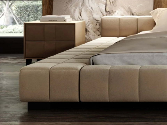 Кровать Testiera Diz 35 | Кровати - 2 Кровать Testiera Diz 35 по цене от 69 250 ₽ , стиль современный, цвет бежевый 2 | Кровати