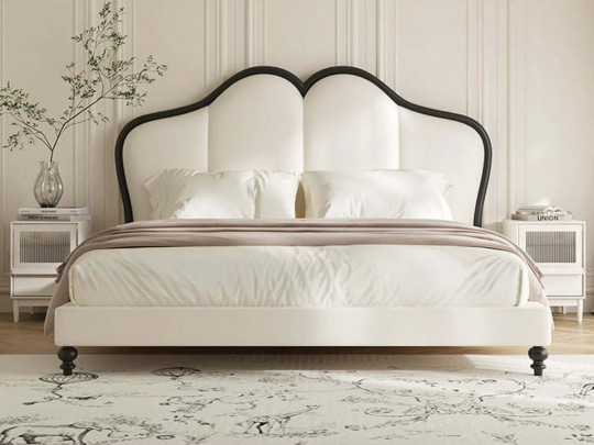 Кровать Testiera Diz 37 | Кровати - 2 Кровать Testiera Diz 37 по цене от 71 250 ₽ , стиль неоклассика, цвет молочный, бежевый 2 | Кровати