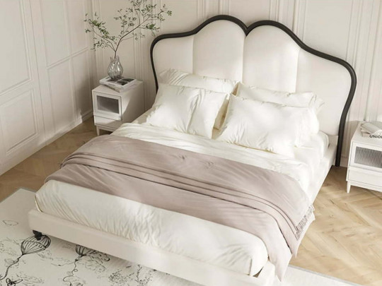 Кровать Testiera Diz 37 | Кровати - 1 Кровать Testiera Diz 37 по цене от 71 250 ₽ , стиль неоклассика, цвет молочный, бежевый 1 | Кровати