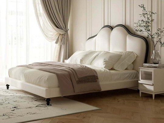 Кровать Testiera Diz 37 | Кровати - 5 Кровать Testiera Diz 37 по цене от 71 250 ₽ , стиль неоклассика, цвет молочный, бежевый 5 | Кровати