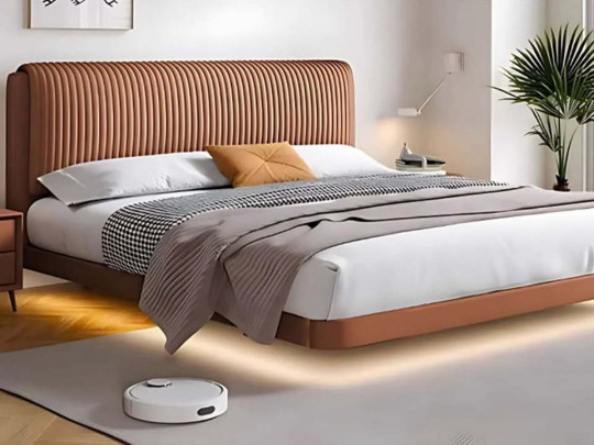 Парящая кровать Testiera Fly 33 с подсветкой по цене от 75 250 ₽ , стиль модерн, цвет серый 3 | Парящие кровати