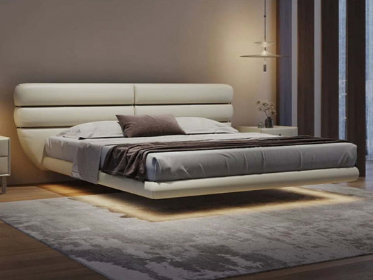 Парящая кровать Testiera Fly 35 с подсветкой по цене от 89 250 ₽ , стиль минимализм, цвет белый 1 | Парящие кровати