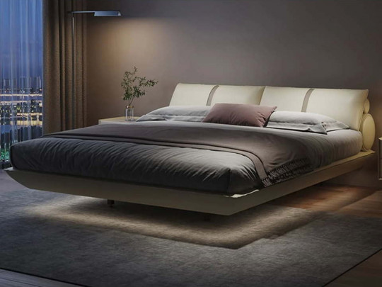 Парящая кровать Testiera Fly 36 с подсветкой | Парящие кровати - 3 Парящая кровать Testiera Fly 36 с подсветкой по цене от 86 250 ₽ , стиль минимализм, цвет серый 3 | Парящие кровати