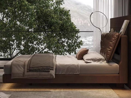 Парящая кровать Testiera Fly 38 с подсветкой | Парящие кровати - 3 Парящая кровать Testiera Fly 38 с подсветкой по цене от 91 250 ₽ , стиль арт-деко, современный, цвет коричневый 3 | Парящие кровати