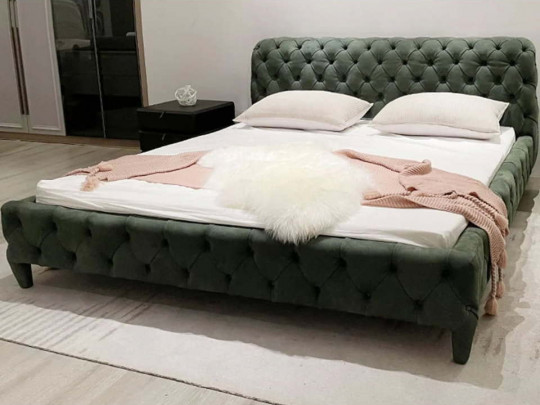 Кровать Testiera Capit 15 | Кровати - 2 Кровать Testiera Capit 15 по цене от 75 250 ₽ , стиль арт-деко, современный, цвет фиолетовый 2 | Кровати